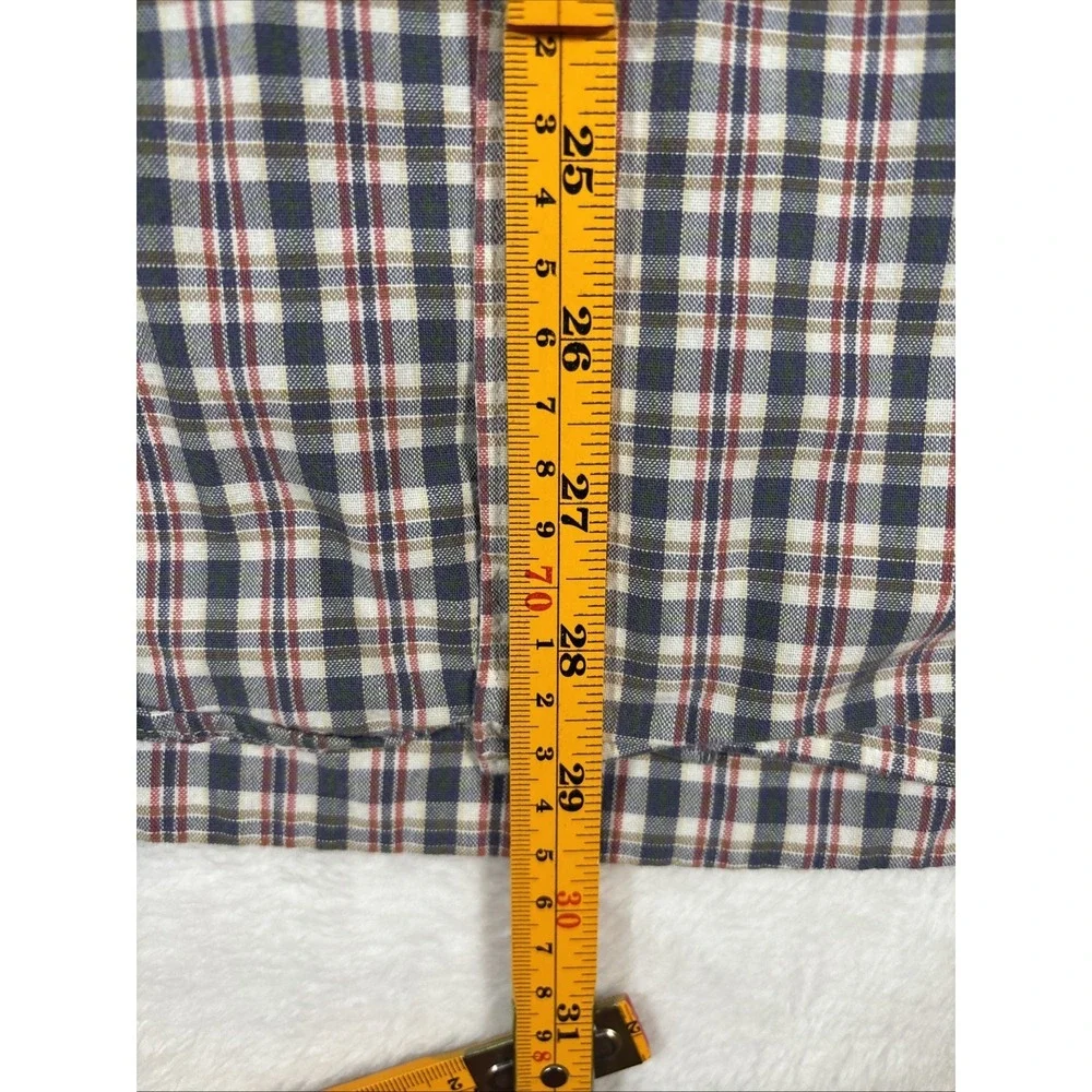 Polo Ralph Lauren Pony Marlowe 100% Cotton‎ Made in USA 90s Vintage Plaid Large